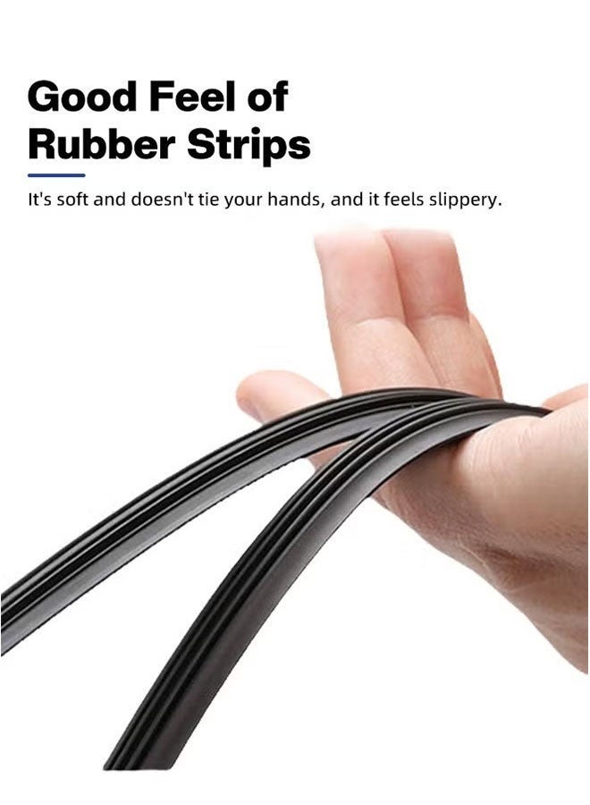 Realfrog 10PCS Car Windshield Wiper Blade Strips, DIY Silicone Car Frameless Window Boneless Replacement Refills, Auto Adjustable Insert Rubber Wiper Blade Refills, Universal for SUV Truck Van - Image 5